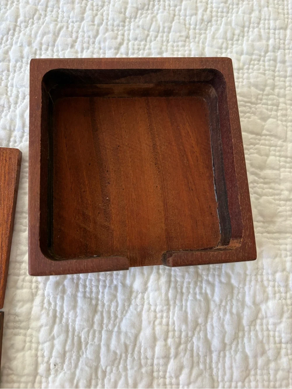 New Jersey wood coaster set. Black NJ silhouette on wood. 5 + holder.